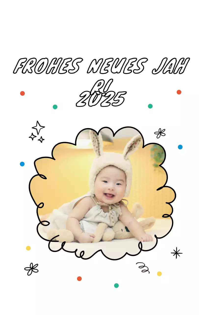 Niedlicher Neujahrs-Fotokalender