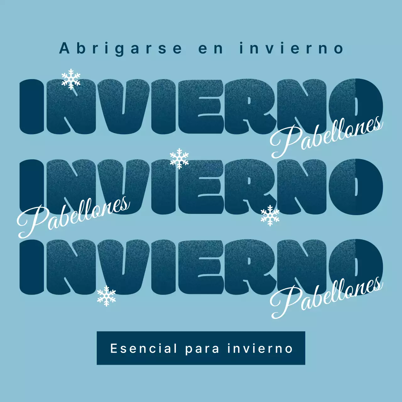 Light Blue Simple Winter Sale Event