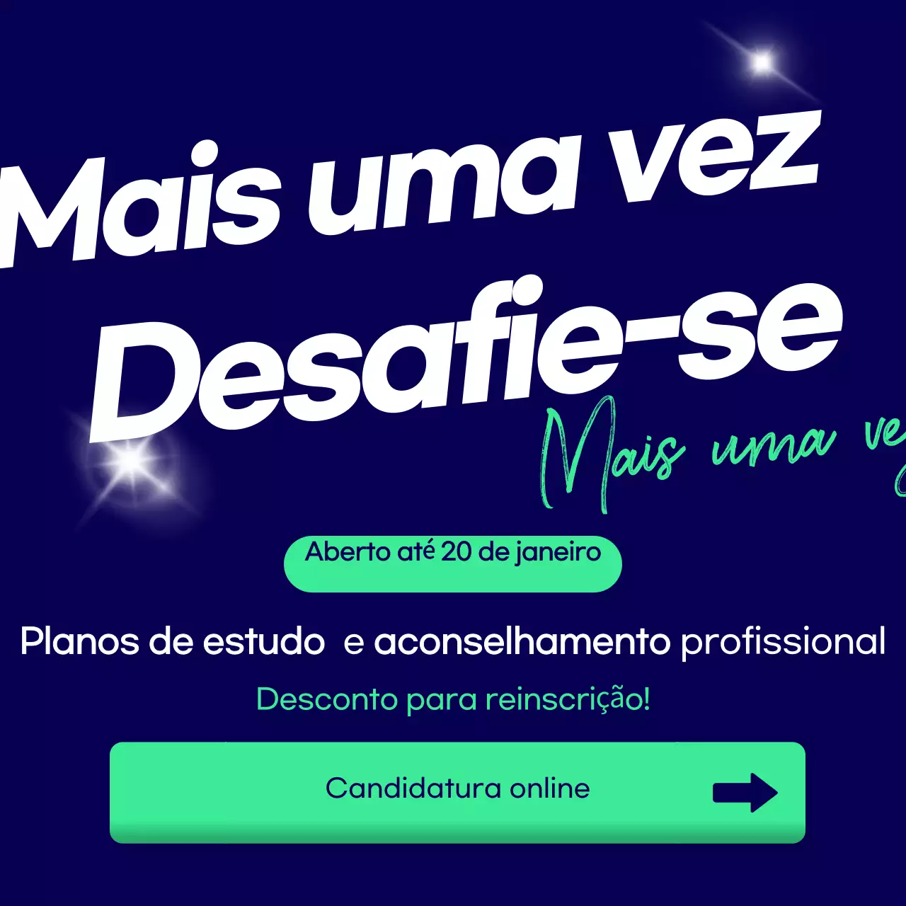 Aviso de recrutamento de estagiários modernos azul-marinho
