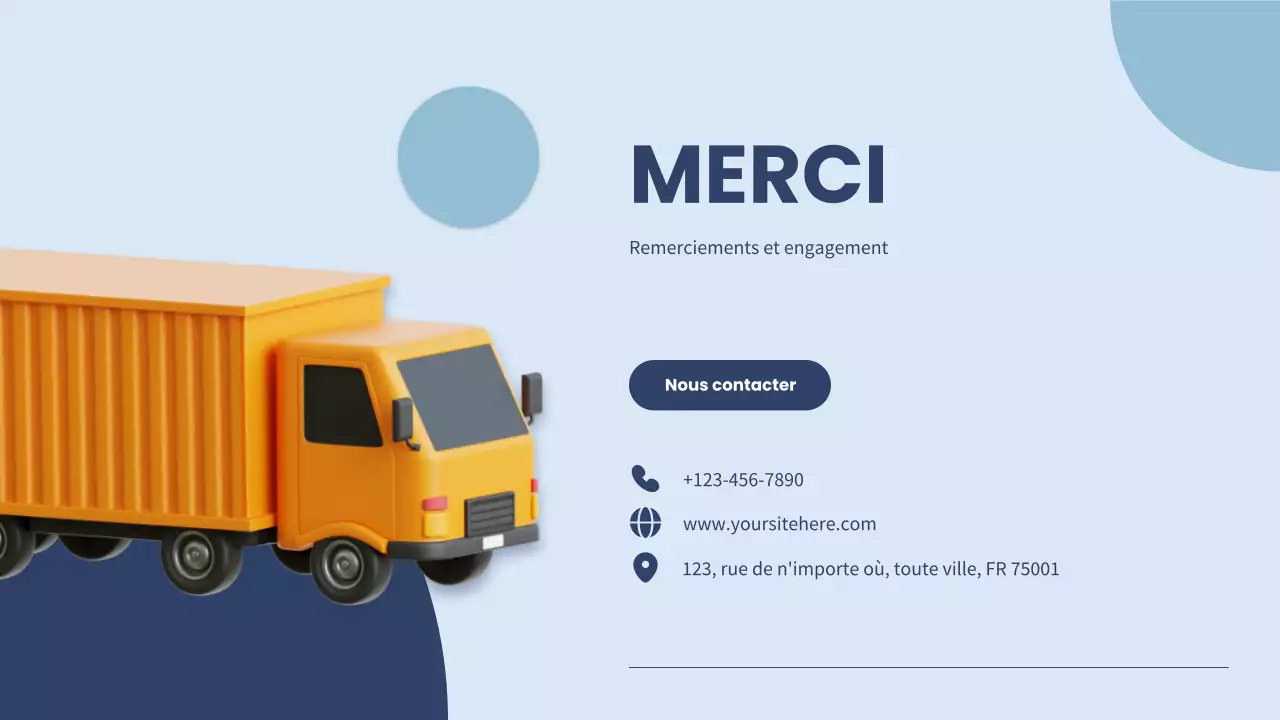 Service de transport moderne bleu et jaune Introduction