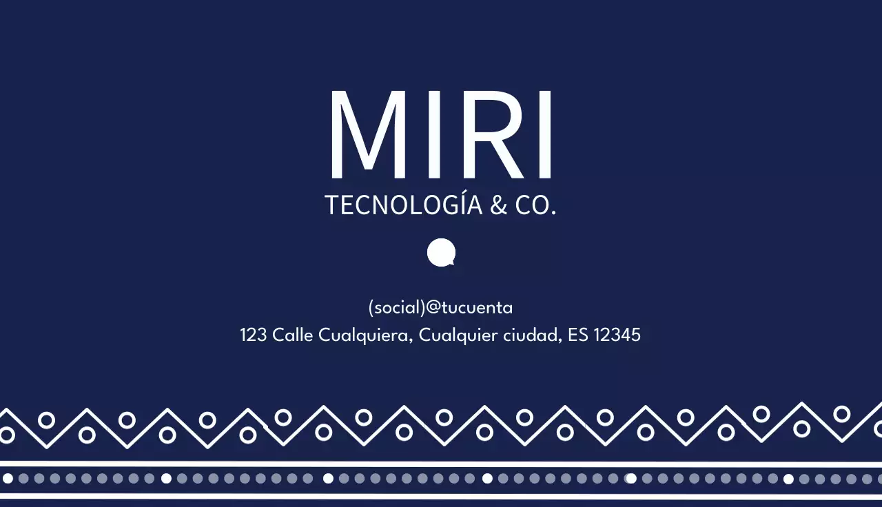 tarjeta de visita geométrica azul