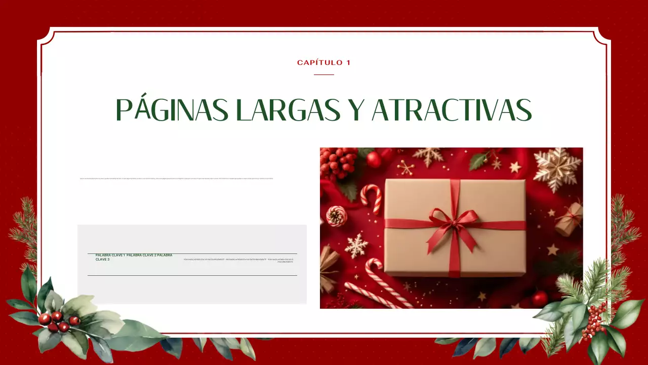 Lujoso planificador de fondo navideño en rojo