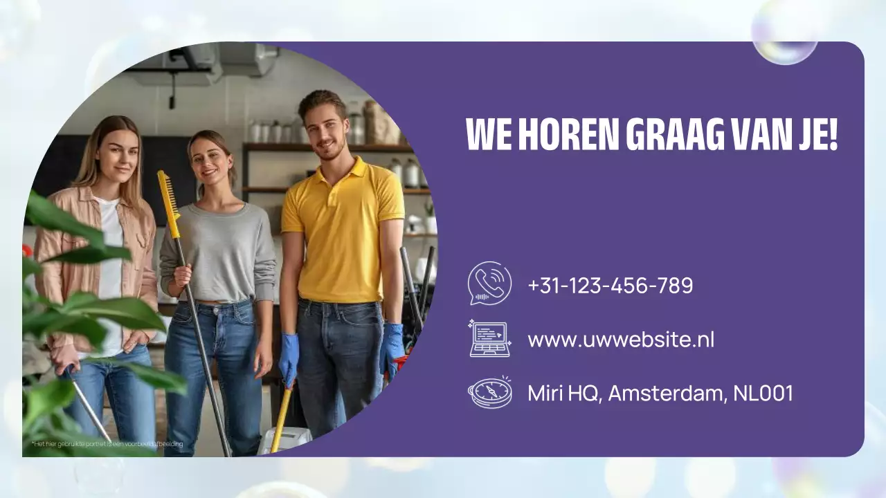 lichte moderne reinigingspresentatie