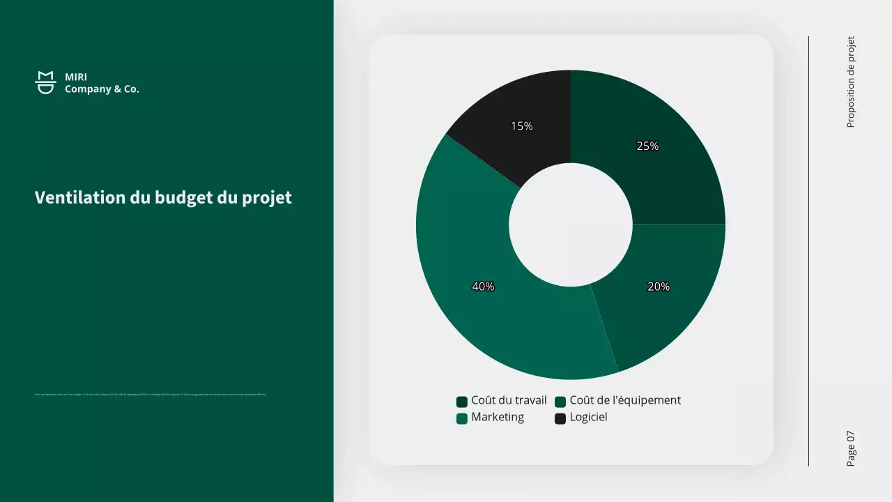 Proposition de projet d'entreprise moderne et écologique Promotion