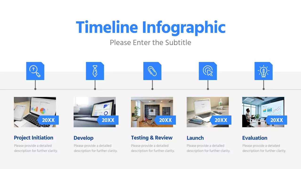 Infografis Rencana Proyek Modern Biru
