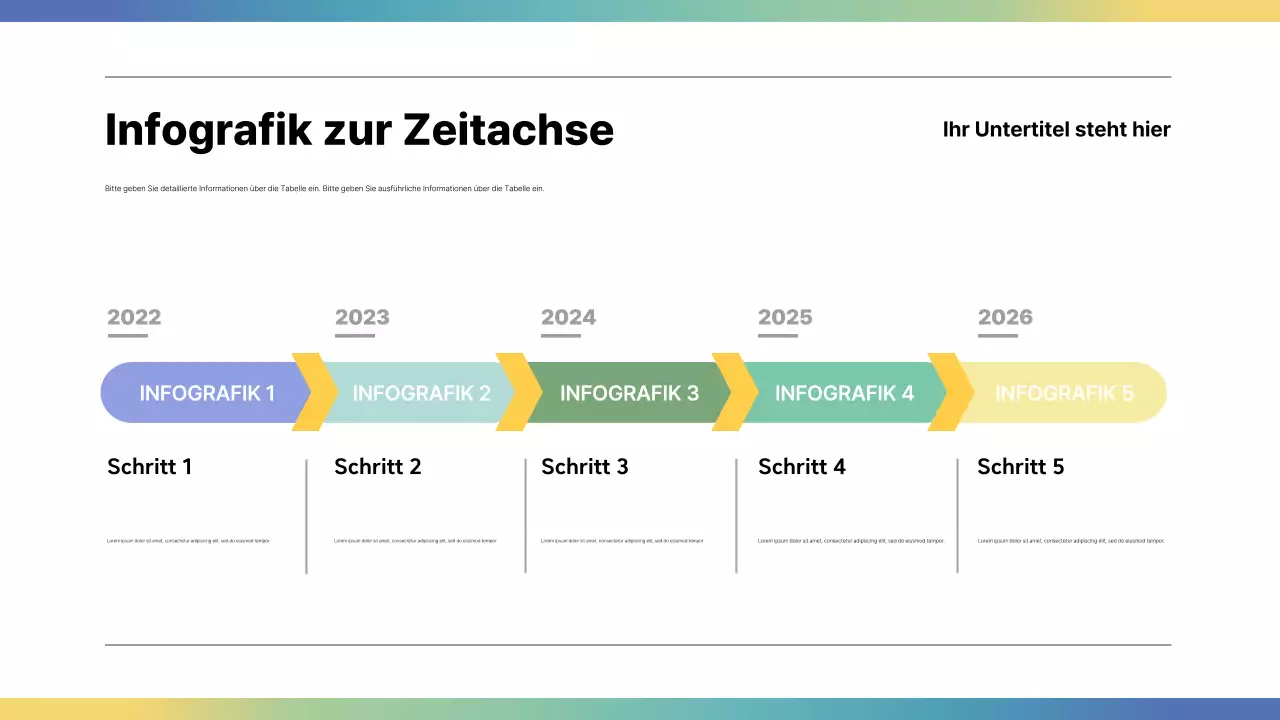 regenbogen moderner infografischer leitfaden