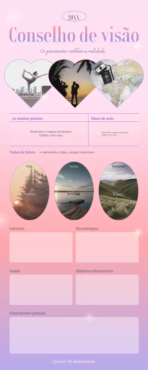 planeador de estilo de vida estético cor-de-rosa