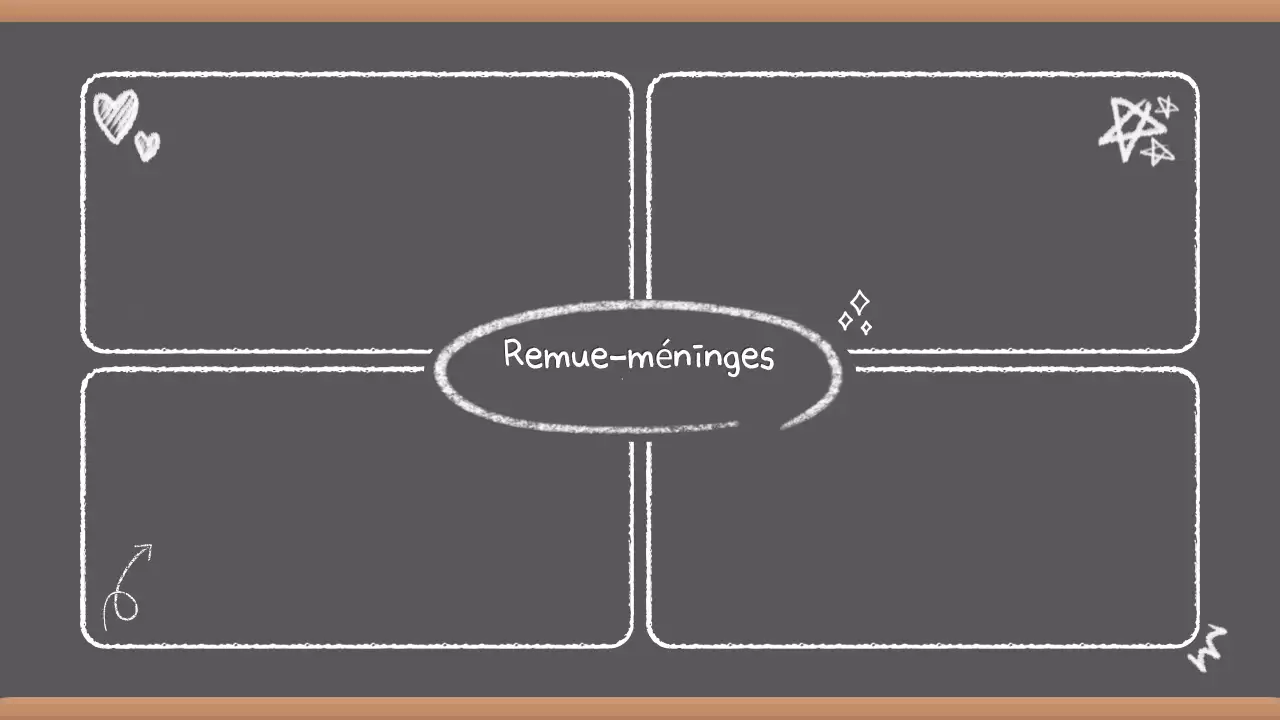 Présentation de brainstorming gris vintage