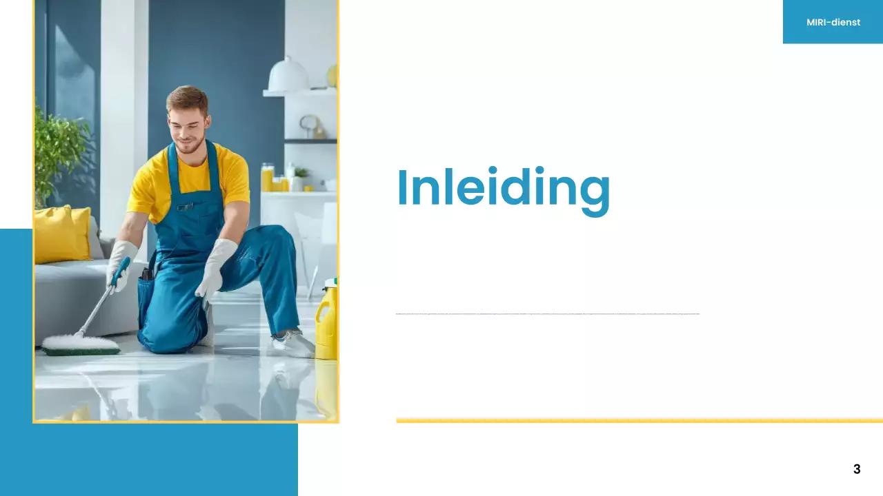 blauw geel modern schoonmaakservice promotie