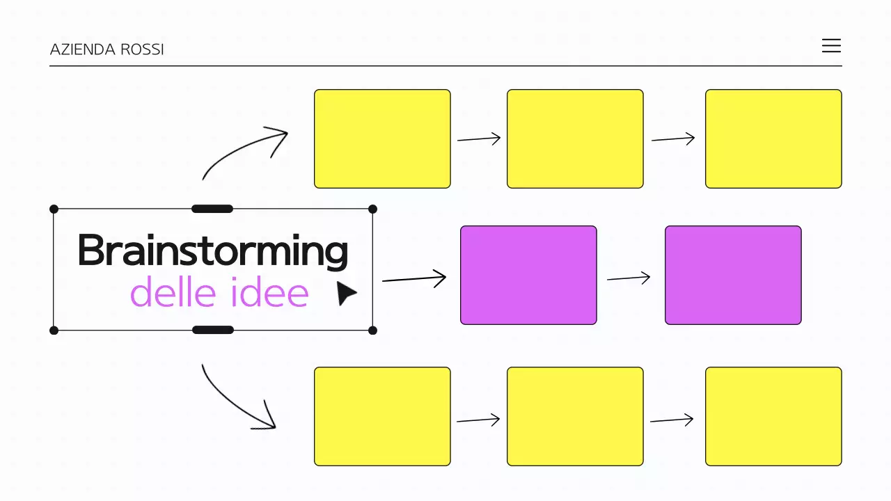 Presentazione infografica Brainstorming viola e bianco
