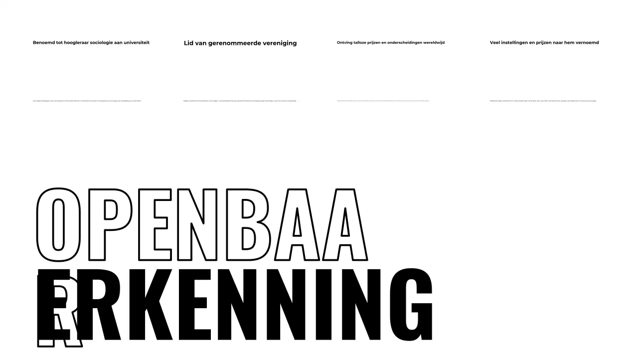 Zwart-wit biografiepresentatie