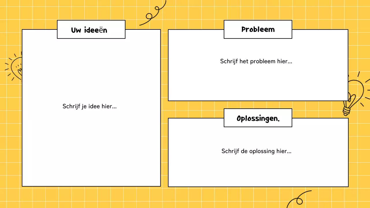 geel brainstormen infographics presentatie