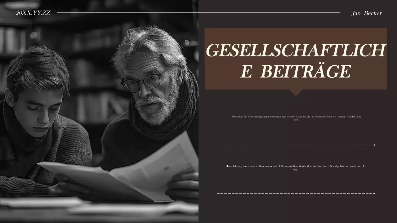 Schwarze moderne Biographie Präsentation