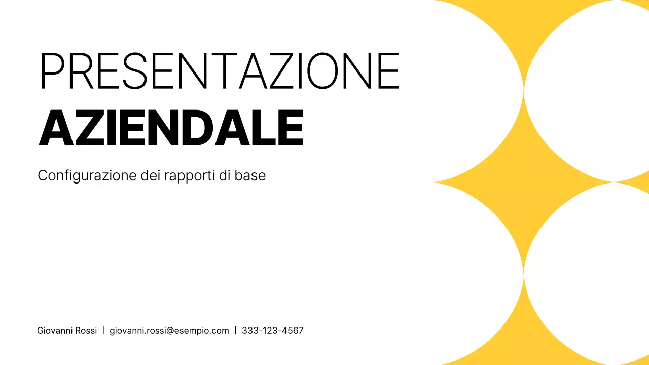 Giallo Rapporti aziendali di base