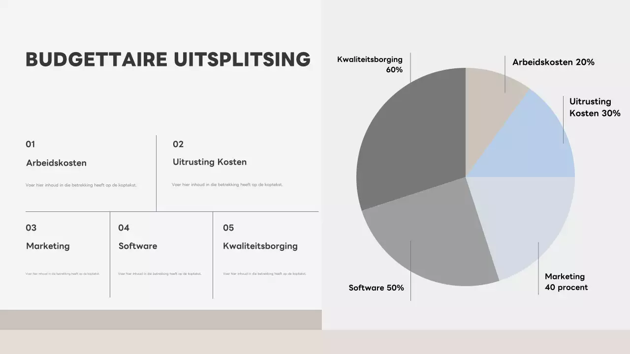 grijs modern bedrijfsplan document