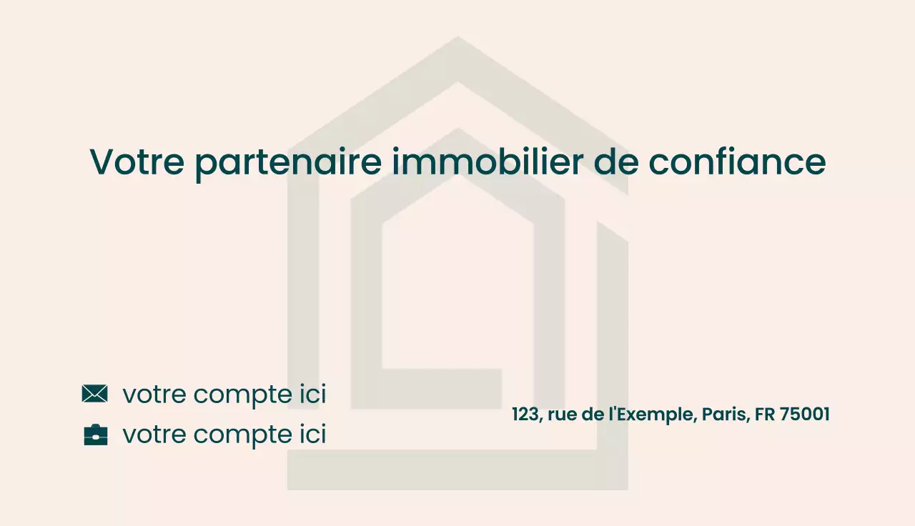 carte de visite immobilière moderne sarcelle