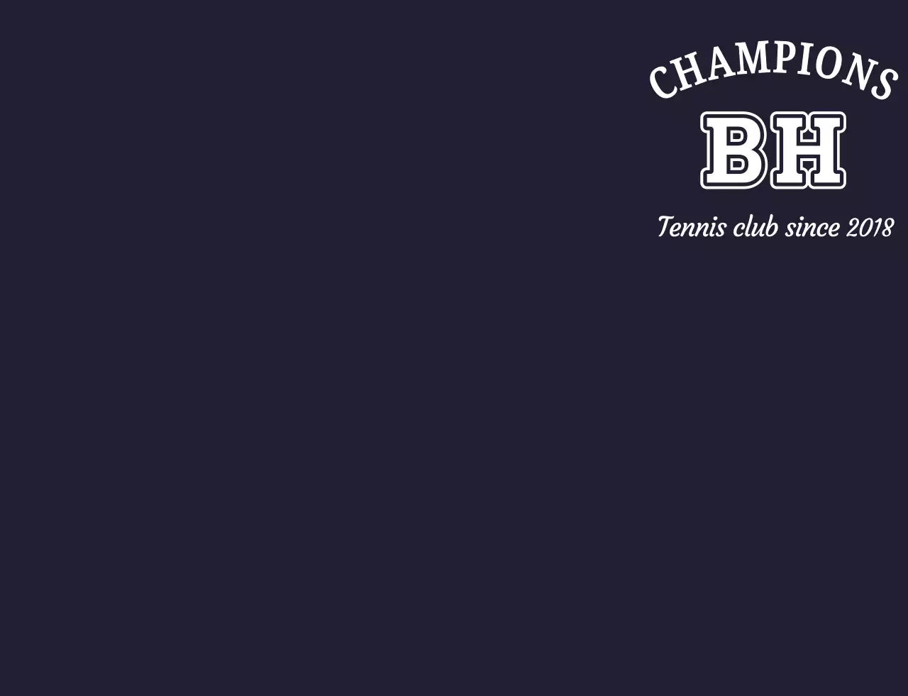 Modern tennis club logo