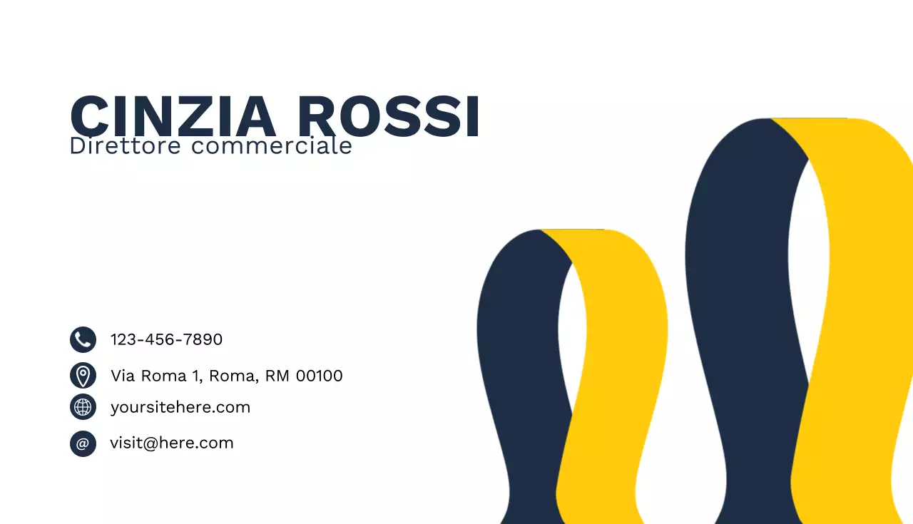 Biglietto da visita moderno Navy