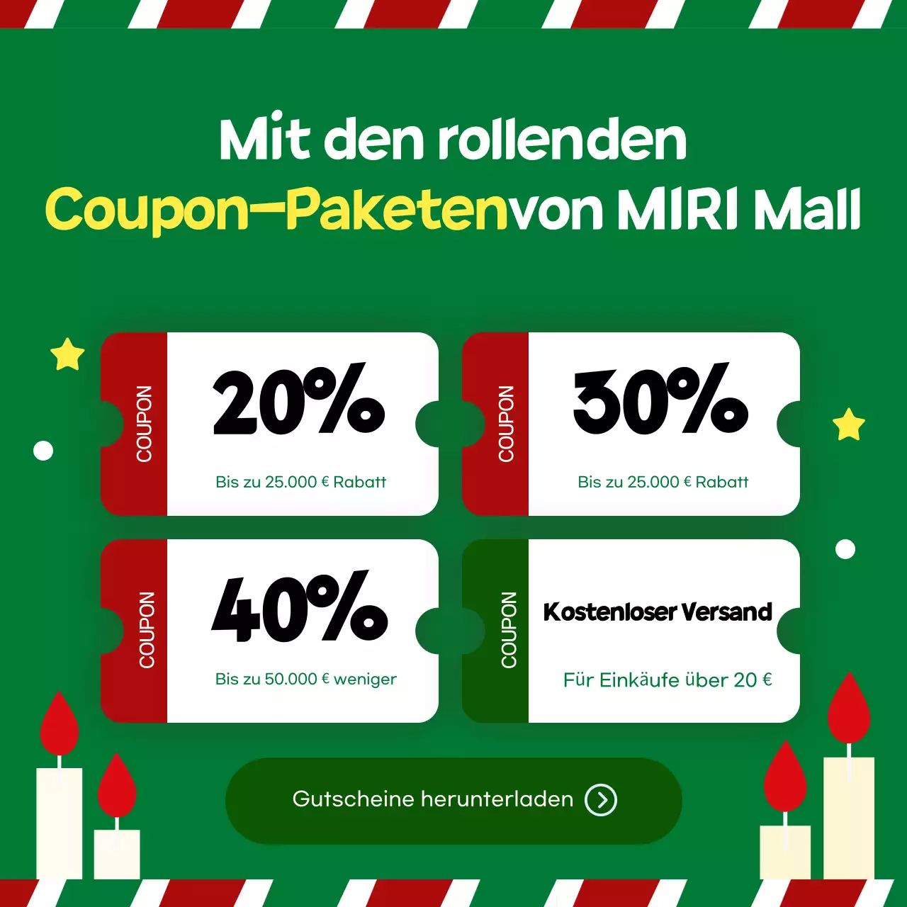 Green Simple Weihnachts-Gutschein