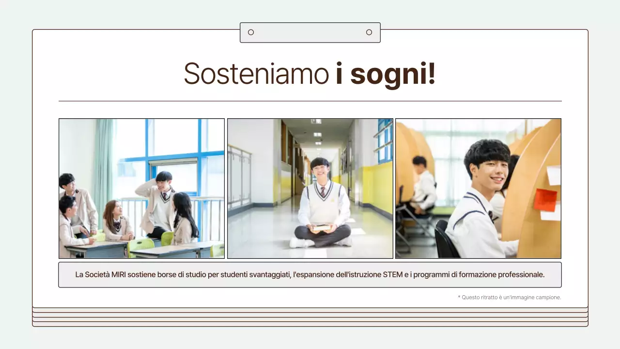 Un rapporto sulla responsabilità sociale d'impresa pulito e di colore azzurro