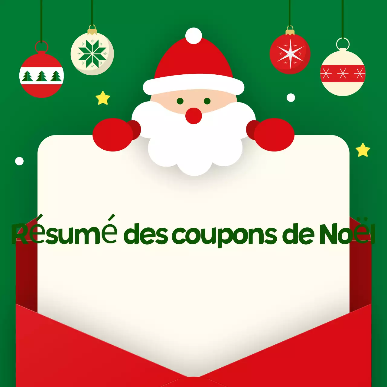 Coupon de Noël Green Simple