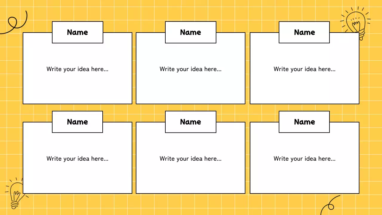 Yellow Modern Brainstorming Guide Presentation