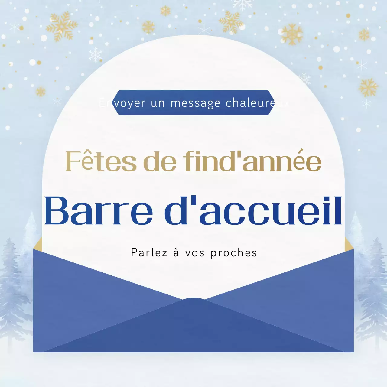 Blue Simple Holiday Greetings