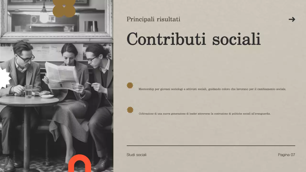 Modello di presentazione biografica vintage beige