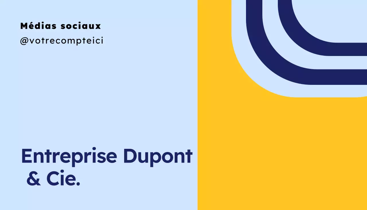 carte de visite moderne bleue