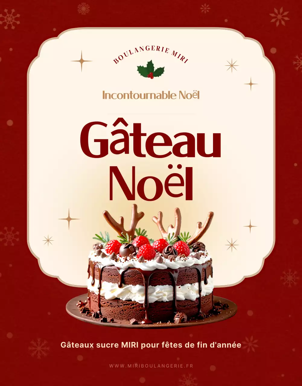Publicité de Noël vintage rouge