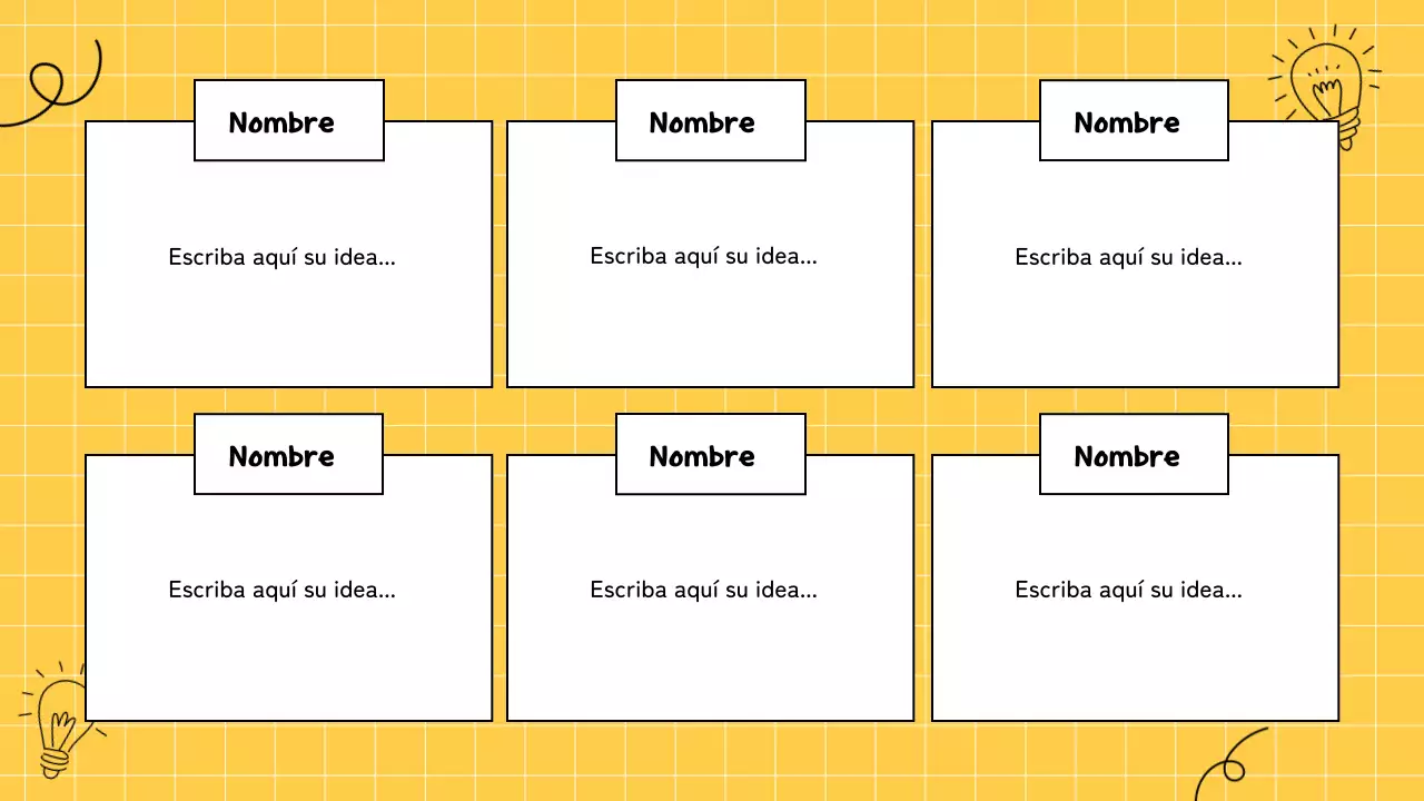 amarillo brainstorming infografía presentación