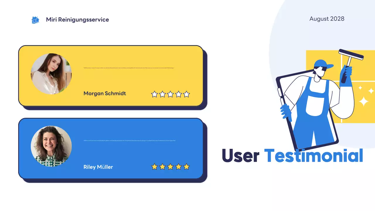 blue modern Reinigungsservice Einführung