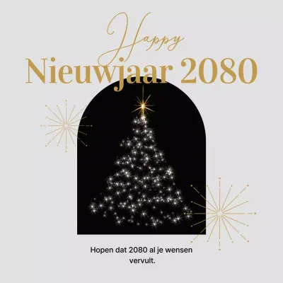 Grijze eenvoudige nieuwjaarsviering