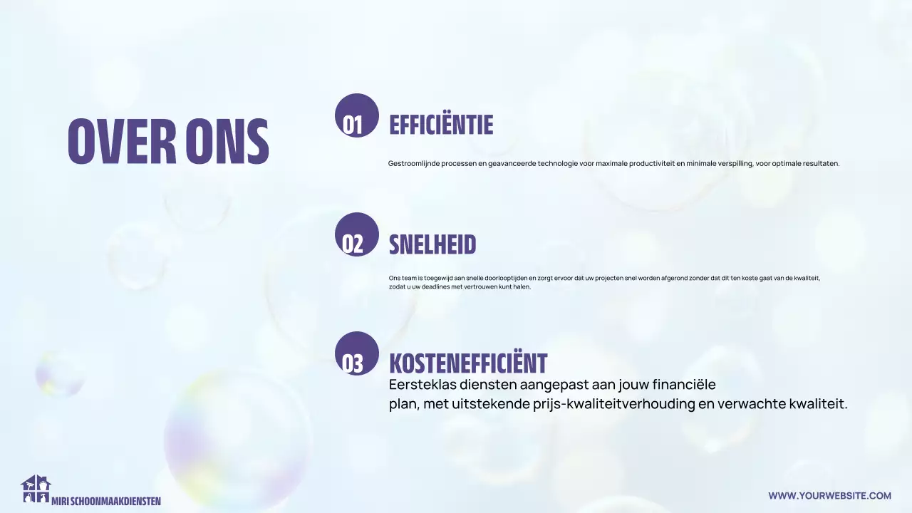 lichte moderne reinigingspresentatie