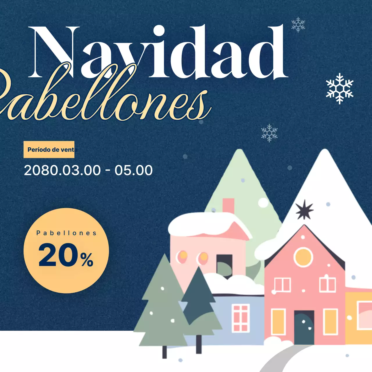 Evento navideño Blue Modern