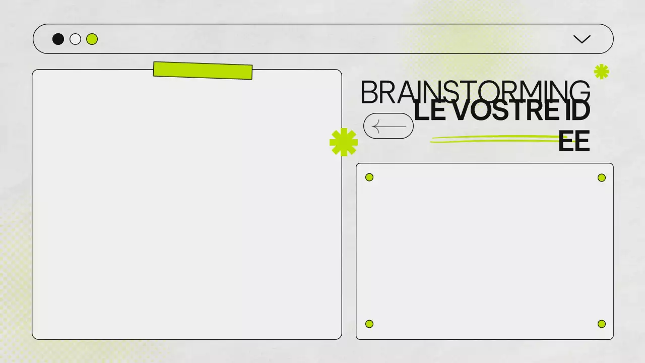 Presentazione infografica del Brainstorming verde e grigio