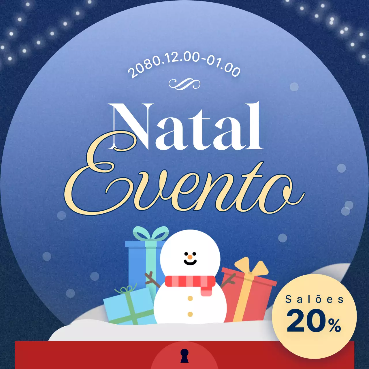 Evento de Natal Moderno Azul