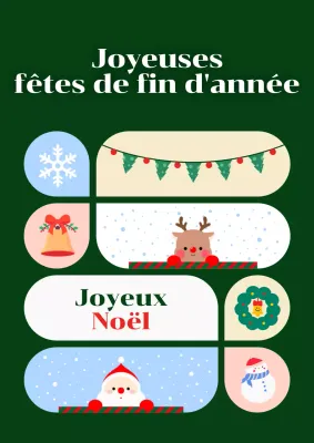 Abstracts Carte de Noël mignonne