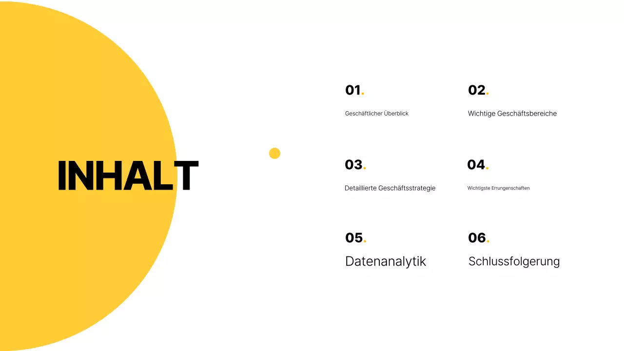Gelb Grundlegende Geschäftsberichte