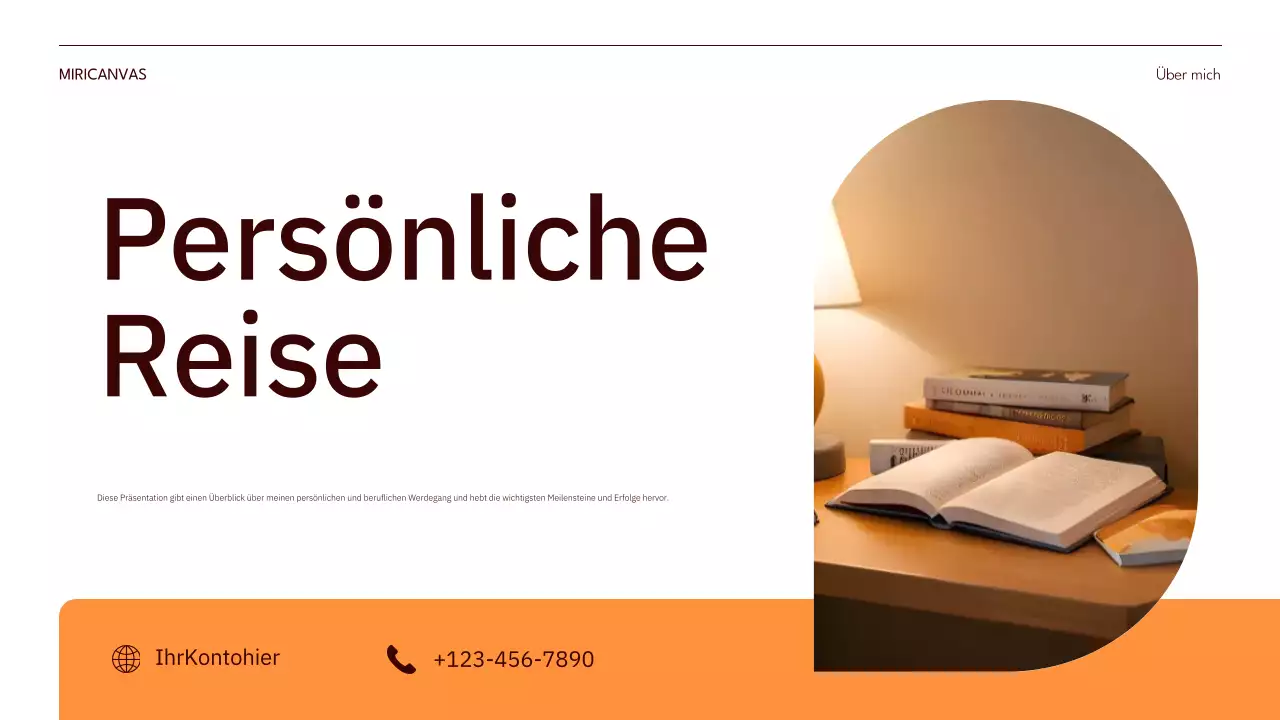 orange modern moderne Selbstdarstellung pitch