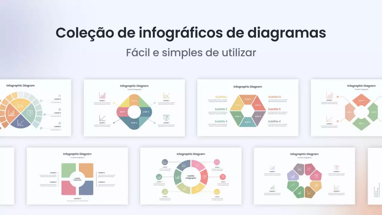 layout de infográfico moderno e colorido