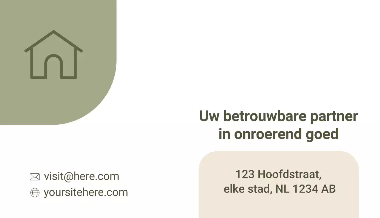 sage modern onroerend goed visitekaartje