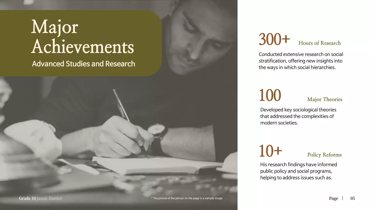 Brown Vintage Biography Presentation