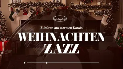 Förderung einer braunen Vintage-Weihnachts-Playlist