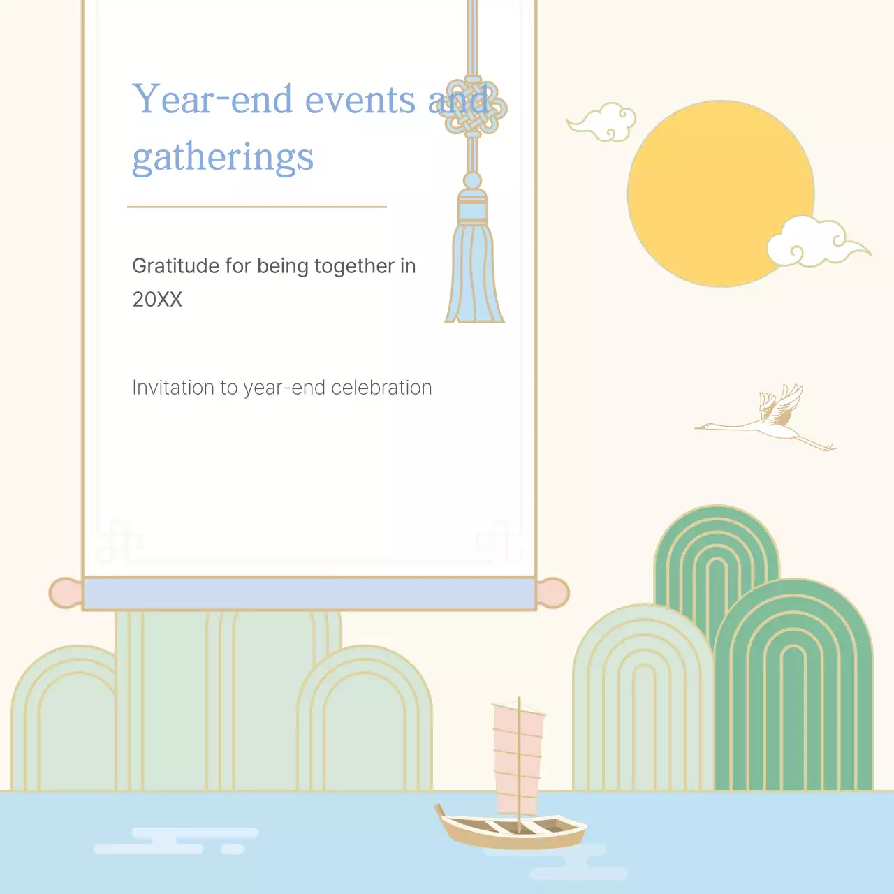 Convite tradicional bege para festas Instagram Carousel