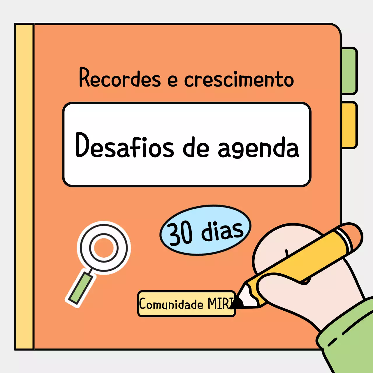 Diário simples de laranja Diário