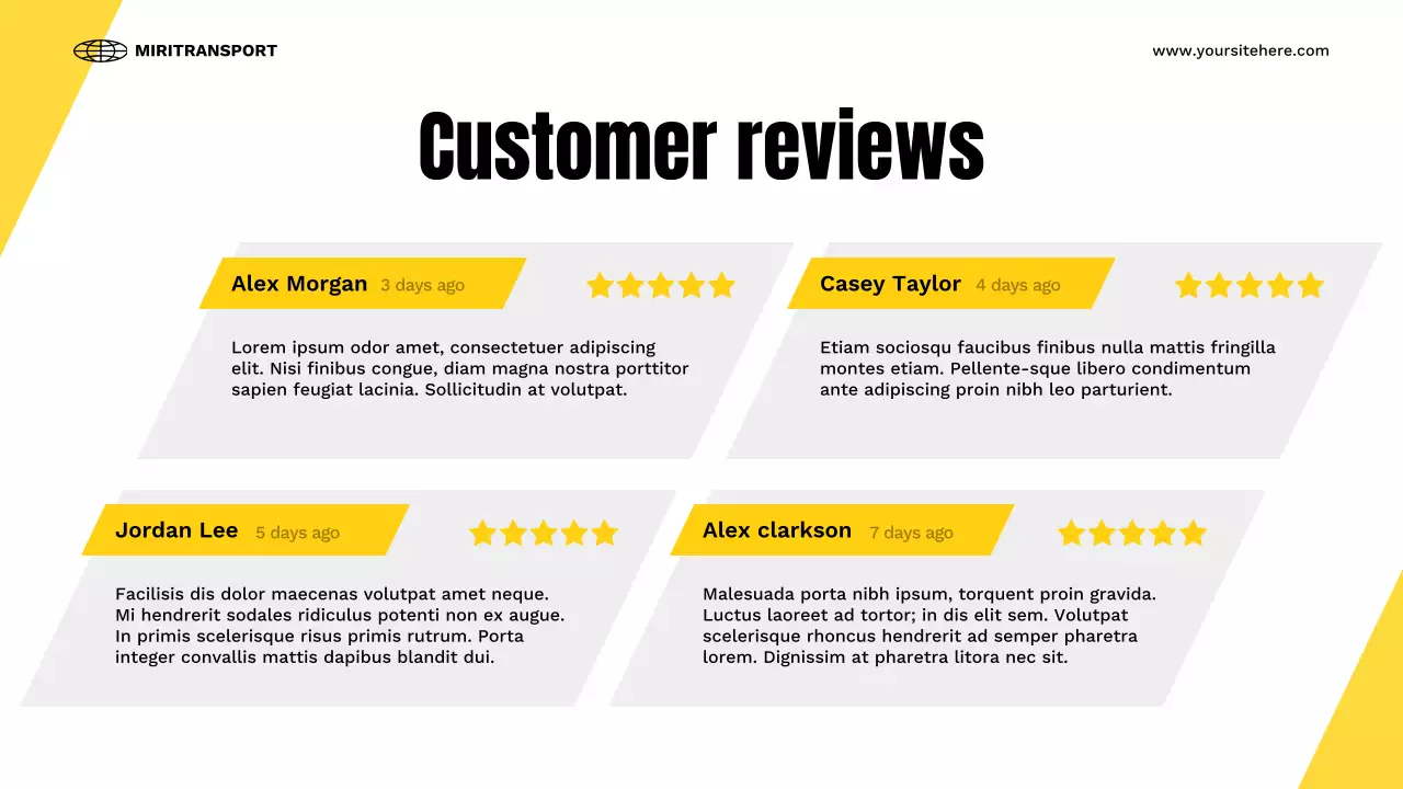 Yellow Modern Transport Presentation