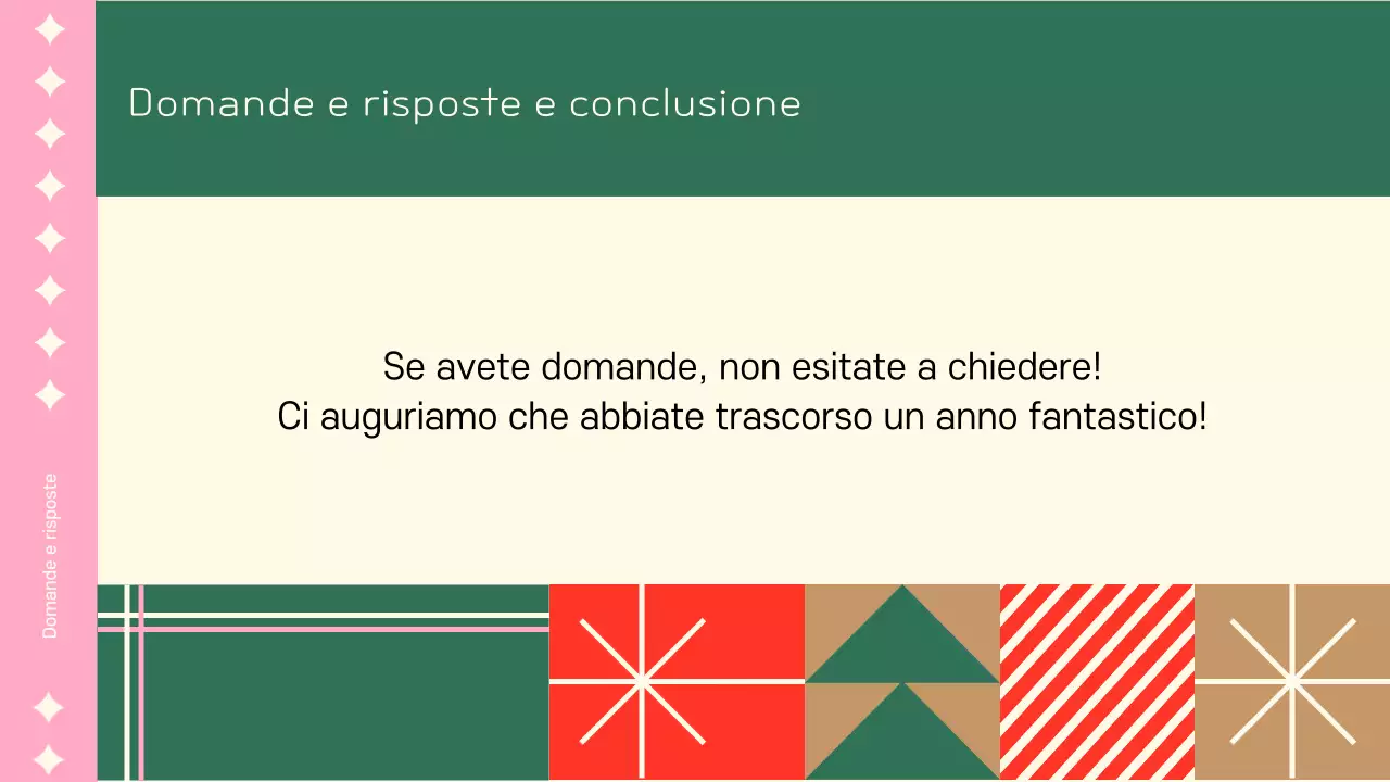 Una simpatica presentazione di fine anno aziendale in rosa