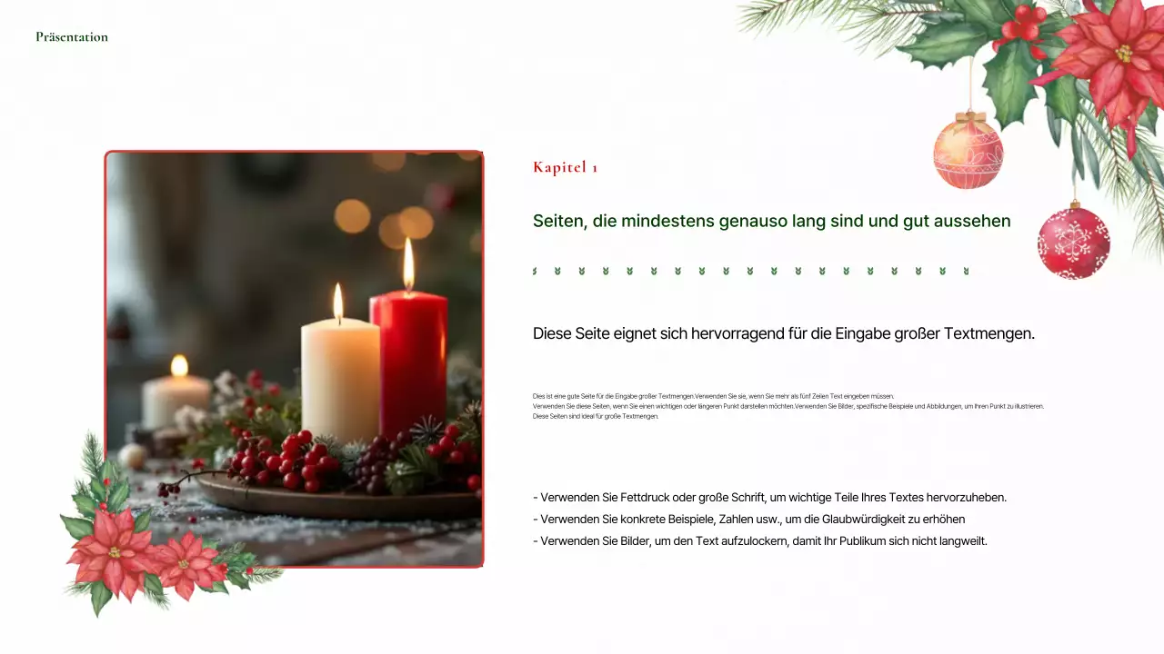 Hübscher Weihnachts-Hintergrundplaner in Rot und Grün