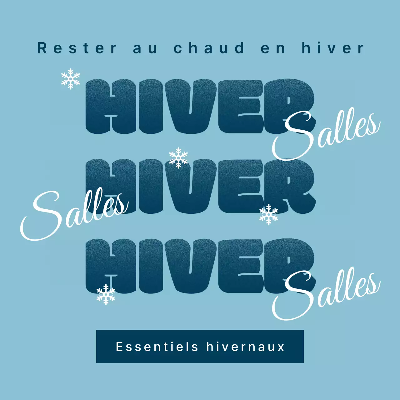 Vente d'hiver Light Blue Simple